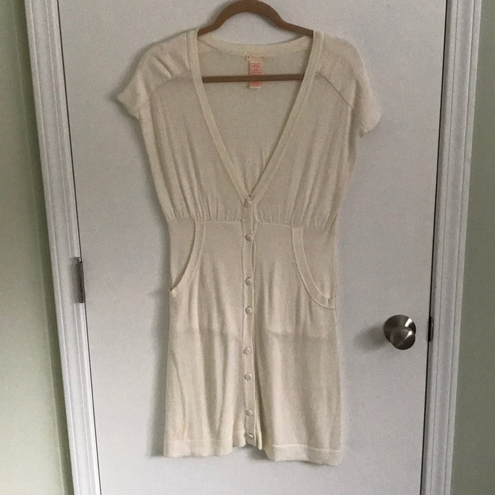 Tulle Cream Sweater Dress